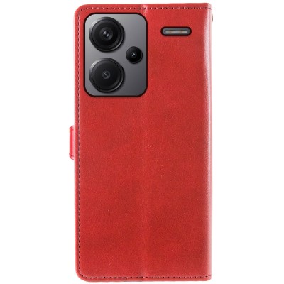 Шкіряний чохол книжка GETMAN Gallant (PU) для Xiaomi Redmi Note 13 Pro+ Червоний