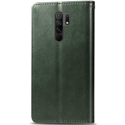 Шкіряний чохол книжка GETMAN Gallant (PU) для Xiaomi Redmi Note 8 Pro Зелений