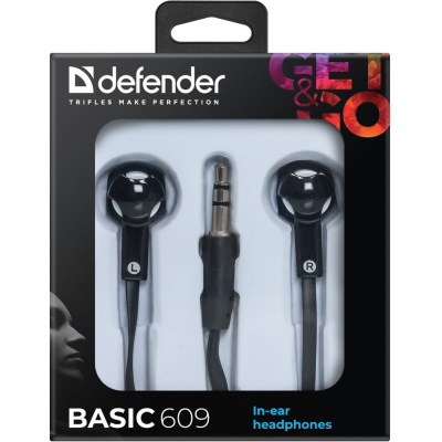 навушники DEFENDER Basic-609 black/white навушники DEFENDER Basic-609 black/white