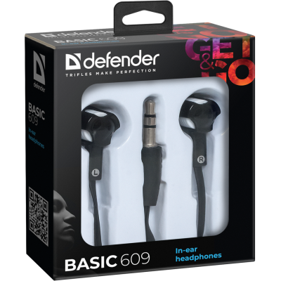 навушники DEFENDER Basic-609 black/white навушники DEFENDER Basic-609 black/white