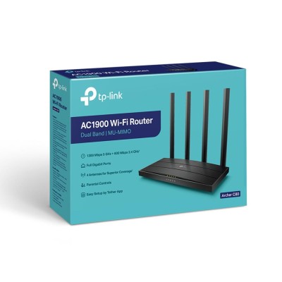 Точка доступу з функцією маршрутизації, мережеве обладнання 1900MBPS 1000M 4P DUAL BAND ARCHER C80 TP-LINK
