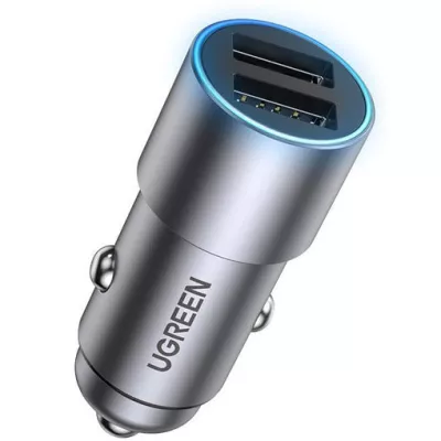 Автомобільний Зарядний пристрій UGREEN CD130 Dual USB Car Charger 24W 2.4A (50592) Gray