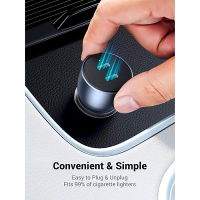 Автомобільний Зарядний пристрій UGREEN CD213 PD Car Charger (70594) Space Grey
