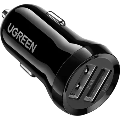 Автомобільний Зарядний пристрій UGREEN ED018 Dual USB Car Charger 24W 2.4A (50875) Black