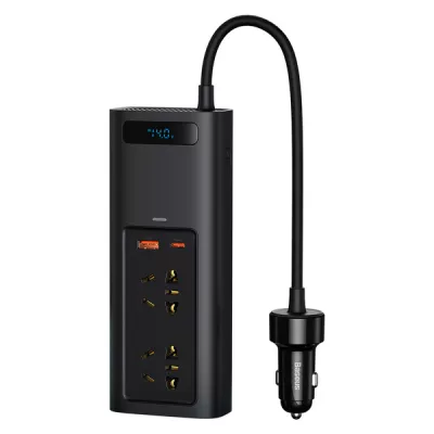 Автомобільний інвертор Baseus In-Car Inverter 150W 220V CN EU Black (CRNBQ-A01)