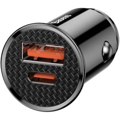 АЗП Baseus 1USB + Type-C Circular Plastic A PPS (5A) (CCALL-YS01) Black