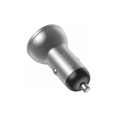 АЗП Baseus Digital Display 24W 2USB 4.8A CCBX-0S Silver (с) АЗП Baseus Digital Display 24W 2USB 4.8A CCBX-0S Silver (с)