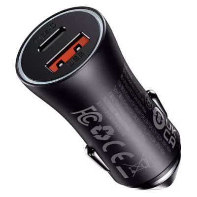 АЗП Baseus Golden Contactor Max 60W USB + Type-C (CGJM000113) dark gray