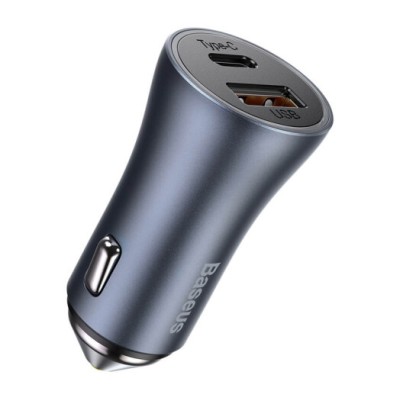 АЗП Baseus Golden Contactor Pro 40W USB + Type-C + Cable Type-C 5A (1m) (TZCCJD-0G) (Dark Gray)
