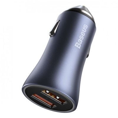 АЗП Baseus Golden Contactor Pro Dual Quick Charger Car Charger U+U 40W (CCJD-A0G) Dark Gray АЗП Baseus Golden Contactor Pro Dual Quick Charger Car Charger U+U 40W (CCJD-A0G) Dark Gray