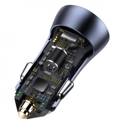 АЗП Baseus Golden Contactor Pro Dual Quick Charger Car Charger U+U 40W (CCJD-A0G) Dark Gray АЗП Baseus Golden Contactor Pro Dual Quick Charger Car Charger U+U 40W (CCJD-A0G) Dark Gray
