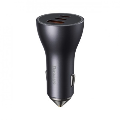 АЗП Baseus Golden Contactor Pro Triple Fast Charger Car Charger 65W U+C+C (CGJP010013) Dark Gray АЗП Baseus Golden Contactor Pro Triple Fast Charger Car Charger 65W U+C+C (CGJP010013) Dark Gray