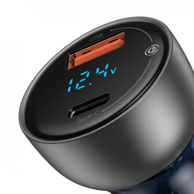 АЗП Baseus Particular Digital Display PPS Dual Quick Charger 65W USB + Type-C CCKX-C0A Black