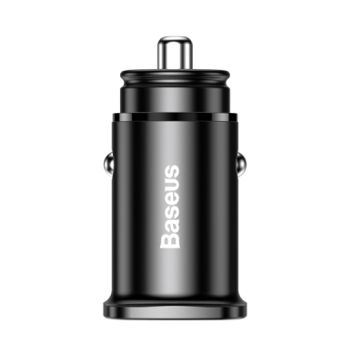 АЗП Baseus QC 4.0 Square Metal (30W / PD3.0) / 1USB+1Type-C (CCALL-AS01) Black