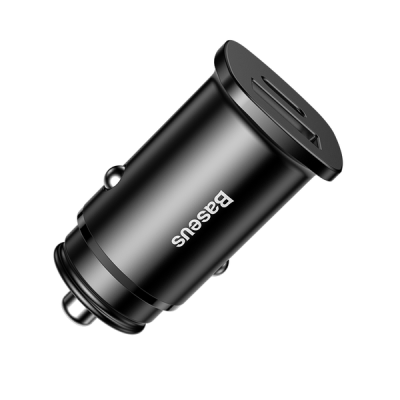 АЗП Baseus QC 4.0 Square Metal (30W / PD3.0) / 1USB+1Type-C (CCALL-AS01) Black