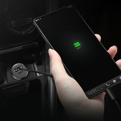 АЗП Baseus QC 4.0 Square Metal (30W / PD3.0) / 1USB+1Type-C (CCALL-AS01) Black