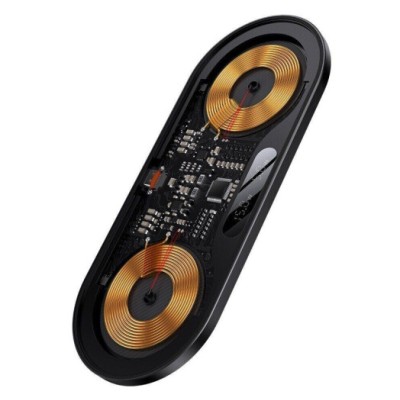 Бездротовий зарядний пристрій Baseus Digital LED Display 2in1 20W (WXSX010101) Black