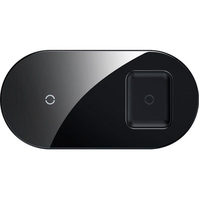 Бездротовий зарядний пристрій Baseus Simple 2in1 (WXJK-01) (Phone + Pods) Black