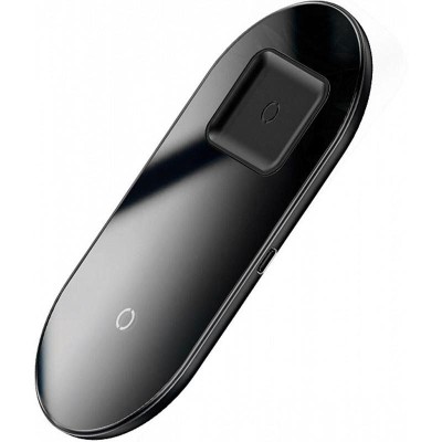 Бездротовий зарядний пристрій Baseus Simple 2in1 (WXJK-01) (Phone + Pods) Black