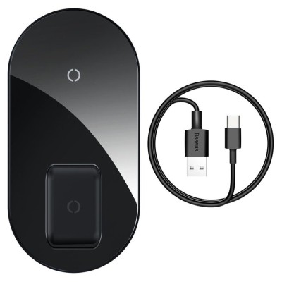 Бездротовий зарядний пристрій Baseus Simple 2in1 (WXJK-01) (Phone + Pods) Black