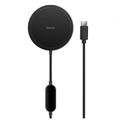Бездротовий зарядний пристрій Baseus Simple Mini2 Magnetic Wireless Charger 15W (for iP 12/13) (CCJJ010001) Black