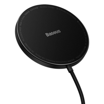 Бездротовий зарядний пристрій Baseus Simple Mini2 Magnetic Wireless Charger 15W (for iP 12/13) (CCJJ010001) Black