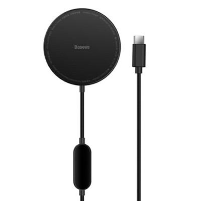 Бездротовий зарядний пристрій Baseus Simple Mini2 Magnetic Wireless Charger 15W (for iP 12/13) (CCJJ010001) Black