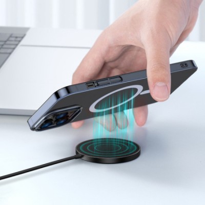 Бездротовий зарядний пристрій Baseus Simple Mini2 Magnetic Wireless Charger 15W (for iP 12/13) (CCJJ010001) Black