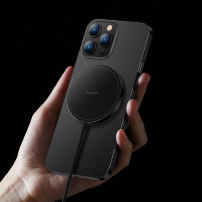 Бездротовий зарядний пристрій Baseus Simple Mini2 Magnetic Wireless Charger 15W (for iP 12/13) (CCJJ010001) Black