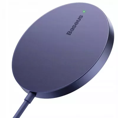 Бездротовий зарядний пристрій Baseus Simple Mini3 Magnetic Wireless Charger 15W (CCJJ040205) Purple