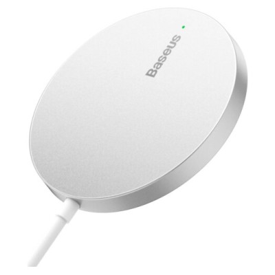 Бездротовий зарядний пристрій Baseus Simple Mini3 Magnetic Wireless Charger 15W CCJJ040012 Silver Бездротовий зарядний пристрій Baseus Simple Mini3 Magnetic Wireless Charger 15W CCJJ040012 Silver