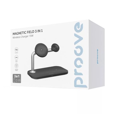 Бездротовий зарядний пристрій Proove Magnetic Field 3 in 1 (WSMF15010001) Black