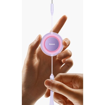 Кабель Baseus Bright Mirror 2 Series 3-in-1 (Micro USB+Lightning+Type-C) 100W (1.1m) CAMJ010205 Purple