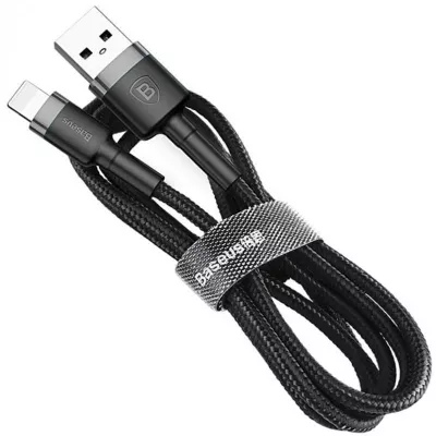 Кабель Baseus Cafule for lightning 1.5A 2M (CALKLF-CG1) Gray\Black