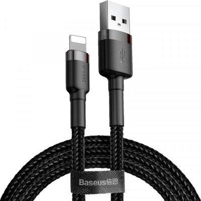 Кабель Baseus Cafule for lightning 1.5A 2M (CALKLF-CG1) Gray\Black