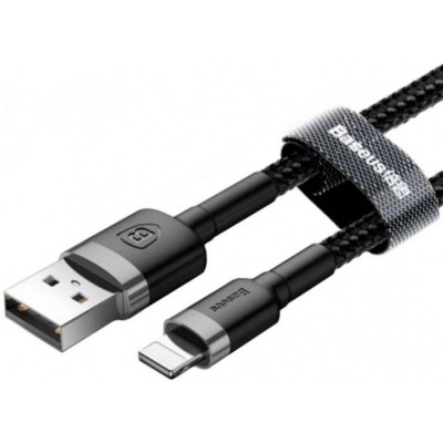 Кабель Baseus Cafule Lightning (CALKLF-AG1) Grey/Black 0.5m