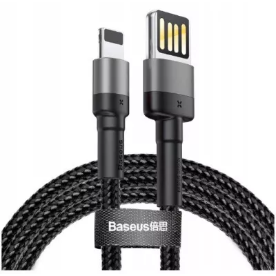 Кабель Baseus Cafule Lightning (CALKLF-GG1) Grey/Black 1m