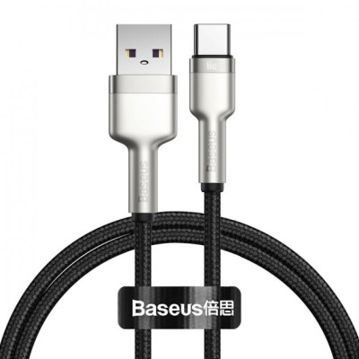 Кабель Baseus Cafule Metal Data Type-C 66W (1m) CAKF000101 Black Кабель Baseus Cafule Metal Data Type-C 66W (1m) CAKF000101 Black