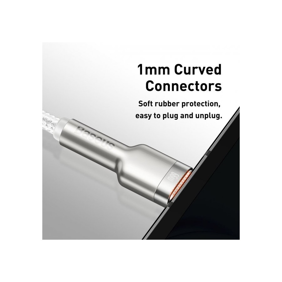 Кабель Baseus Cafule Metal Data Type-C 66W (1m) CAKF000102 White Кабель Baseus Cafule Metal Data Type-C 66W (1m) CAKF000102 White