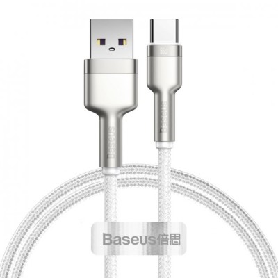 Кабель Baseus Cafule Metal Data Type-C 66W (2m) CAKF000202 White