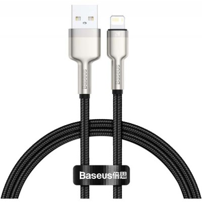 Кабель Baseus Cafule Metal Lightning 2.4A (0.25m) CALJK-01 Black