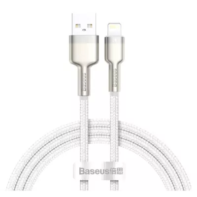 Кабель Baseus Cafule Metal Lightning 2.4A 1 М (CALJK-A02) White