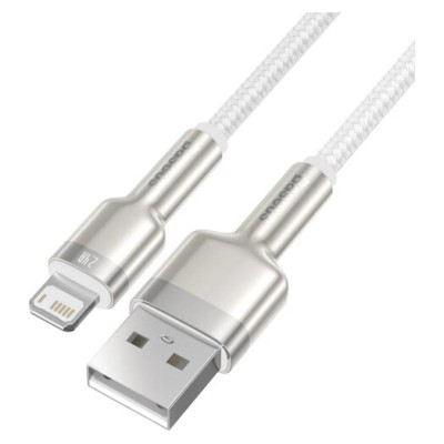 Кабель Baseus Cafule Metal Lightning 2.4A 1 М (CALJK-A02) White Кабель Baseus Cafule Metal Lightning 2.4A 1 М (CALJK-A02) White