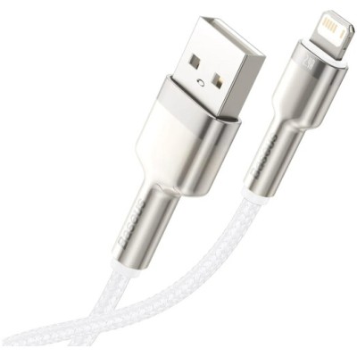 Кабель Baseus Cafule Metal Lightning 2.4A 1 М (CALJK-A02) White Кабель Baseus Cafule Metal Lightning 2.4A 1 М (CALJK-A02) White