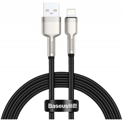 Кабель Baseus Cafule Series Metal Data USB кабель USB to IP 2.4A 1m (CALJK-A01) Black