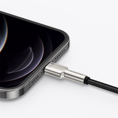 Кабель Baseus Cafule Series Metal Data USB кабель USB to IP 2.4A 2m (CALJK-B01) Black Кабель Baseus Cafule Series Metal Data USB кабель USB to IP 2.4A 2m (CALJK-B01) Black