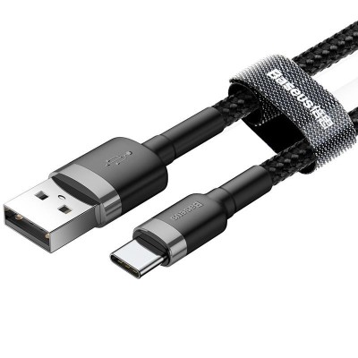 Кабель Baseus Cafule Type-C (CATKLF-CG1) Black 2m