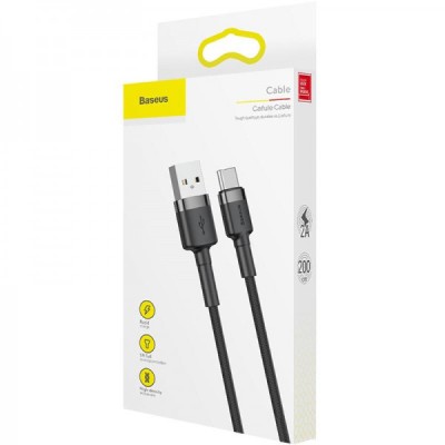 Кабель Baseus Cafule Type-C (CATKLF-CG1) Black 2m