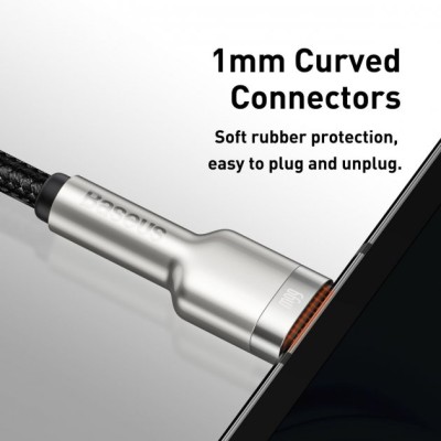 Кабель Baseus Cafule Type-C 66W (CAKF000201) Black 2m Кабель Baseus Cafule Type-C 66W (CAKF000201) Black 2m