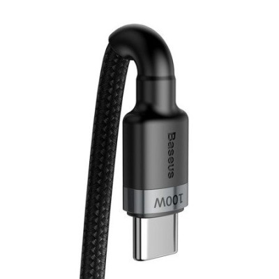 Кабель Baseus Cafule Type-C To Type-C (100W, 5A, 2m) CATKLF-ALG1 Black-Grey